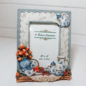 Vintage Floral Tea Party Picture Frame | 3.5” x 5”